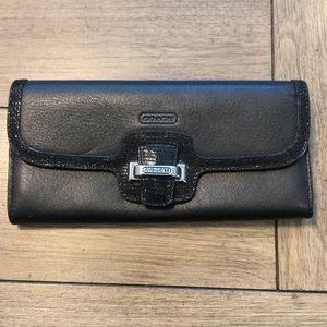 Coach black leather wallet